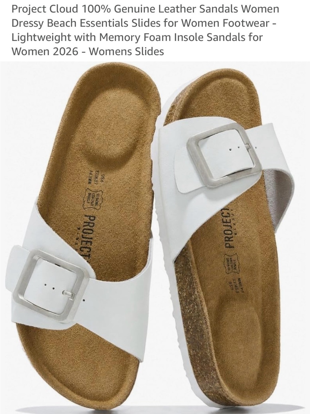 Project Cloud Ibiza off white Buckle Slide Sandal